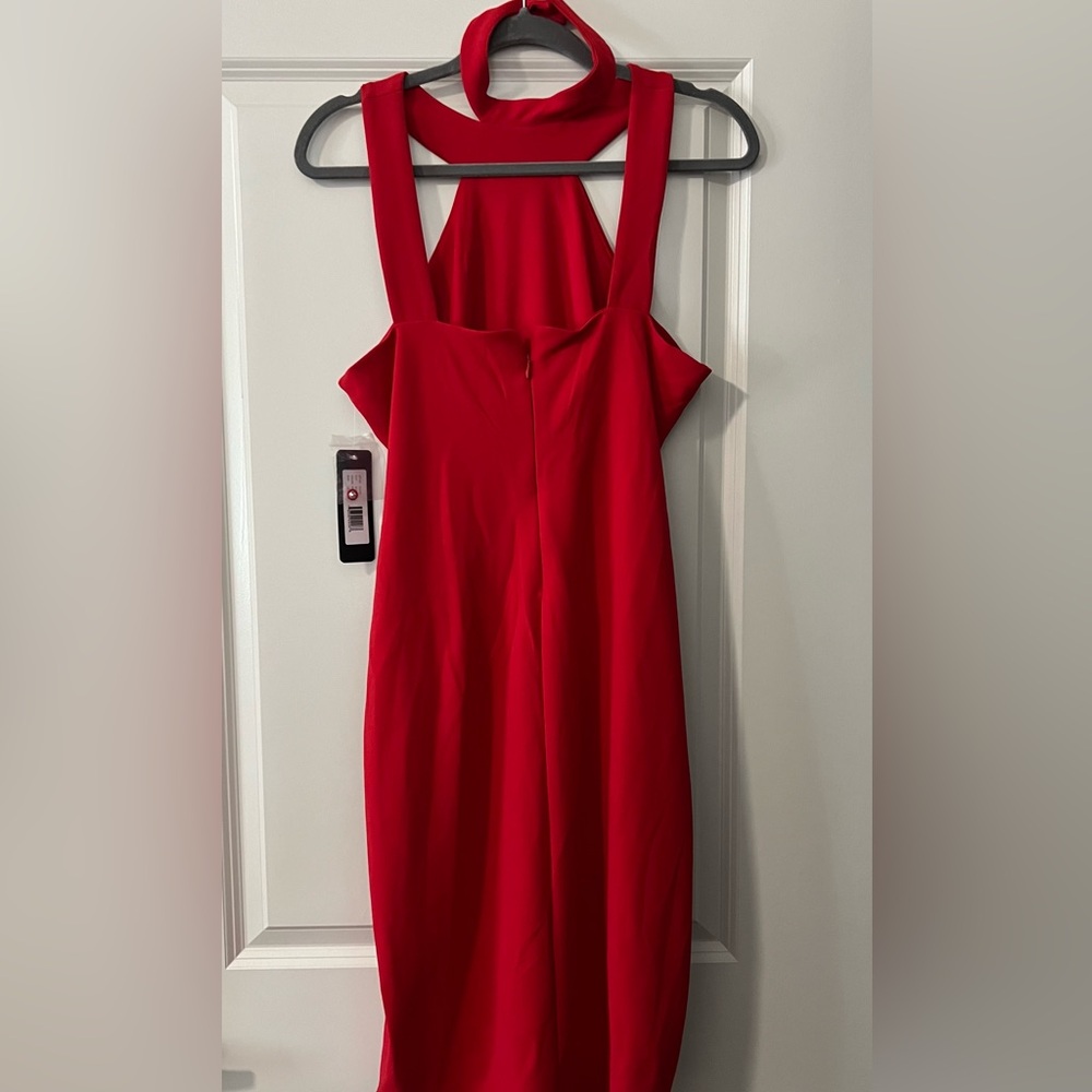 Red cocktail dress